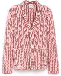 Barrie - Cashmere, Wool And Silk Tailored Jacket With A Chevron Motif - Lyst