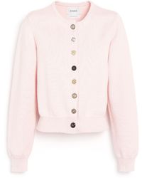 Barrie - Cotton And Cashmere Cardigan With Jewelled Buttons - Lyst