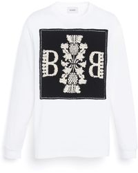 Barrie - Long-sleeved T-shirt With Cashmere B Logo Patch - Lyst