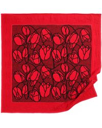 Barrie - Cashmere Scarf With Floral Motif - Lyst