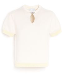 Barrie - Cashmere Top With Jewelled Details - Lyst