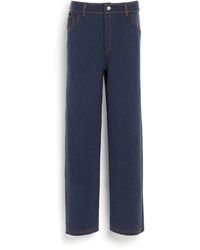 Barrie - Cashmere And Cotton Denim Trousers - Lyst
