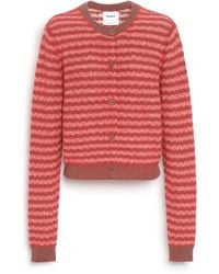 Barrie - Striped Cashmere Lace Cardigan - Lyst
