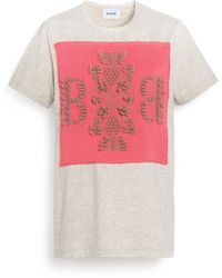 Barrie - T-shirt With Logo Cashmere Patch - Lyst