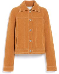 Barrie - Suede-effect Jacket In Cashmere And Cotton - Lyst