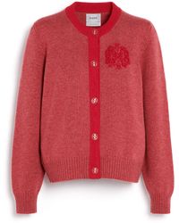 Barrie - Marled Cashmere Cardigan With B Logo - Lyst