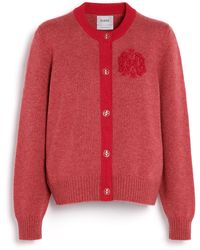 Barrie - Marled Cashmere Cardigan With B Logo - Lyst