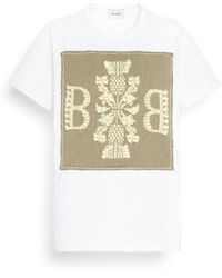 Barrie - T-shirt With Logo Cashmere Patch - Lyst