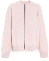 Barrie - Cashmere Round-Neck Sweater With Graphic Line - Lyst