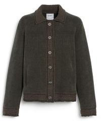 Barrie - Suede-effect Denim Jacket In Cashmere And Cotton - Lyst
