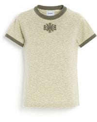 Barrie - Mottled Cashmere Top With B Logo - Lyst