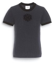 Barrie - Cashmere Lace Top With B Logo - Lyst