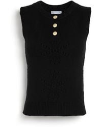 Barrie - Cashmere And Cotton Top With An All-over Motif - Lyst
