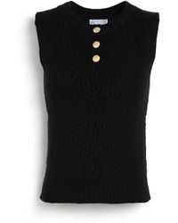 Barrie - Cashmere And Cotton Top With An All-over Motif - Lyst