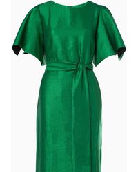 Baruni Bell-sleeve Maxi Dress - Green