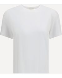TOTEME - Crewneck Cotton T-Shirt - Lyst