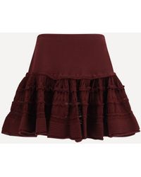 Alaïa - Wool Crinoline Ruffle Mini Skirt - Lyst
