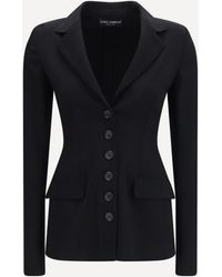 Dolce & Gabbana - Stretch Wool Single Breasted Jacket - Lyst