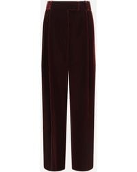Giorgio Armani - Wide Leg Pants With Double Pleats - Lyst