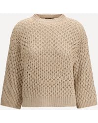 Fabiana Filippi - Jumper Crafted From Platinum Yarn With Micro Sequins - Lyst