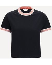 Versace - T-Shirt With Greca Details - Lyst