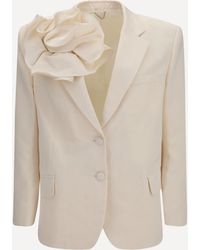 Magda Butrym - Floral Cotton And Silk Blazer - Lyst