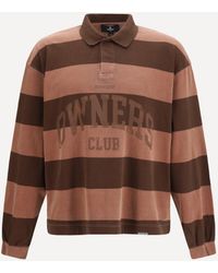 Represent - Striped Owners Club Rugby Polo Sienna - Lyst