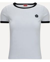 KENZO - Boke Flower 2.0 Embroidered Cotton T-Shirt - Lyst