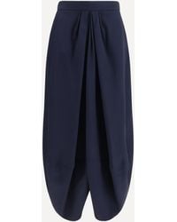 Giorgio Armani - Pleated Silk Skirt - Lyst