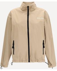 Miu Miu - Gabardine Jacket With Zip - Lyst