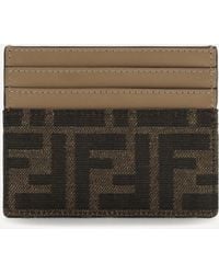 Fendi - Portacarte Con Tessuto Jacquard Ff - Lyst