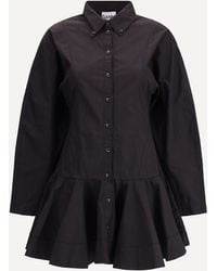 Ganni - Short Chemisier Dress - Lyst