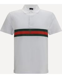 Gucci - Polo Shirt With Web - Lyst