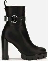 Christian Louboutin - Dianouchette Lug Leather Ankle Boots - Lyst