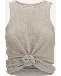 Magda Butrym - Crêpe Top With Knot - Lyst