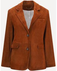 Golden Goose - Single-Breasted Leather Jacket - Lyst