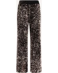 Ella - Velvet Pants With Sequins - Lyst