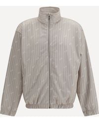Gcds - Pinstriped Track Jacket With All-Over Logo - Lyst