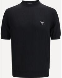 Prada - Virgin Wool T-Shirt - Lyst