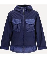 C.P. Company Taylon L Mixed Goggle Jacket in Green for Men | Lyst