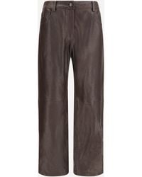 Magda Butrym - Straight-Leg Leather Pants - Lyst