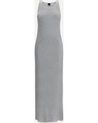 Pinko - Metallic Knit Long Dress - Lyst