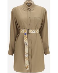 Burberry - Silk Crêpe De Chine Shirt Dress - Lyst