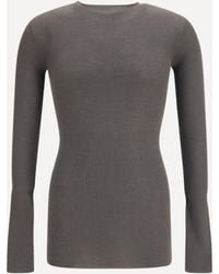 Rick Owens - Slim Ribbed Long-Sleeve Sweater - Lyst