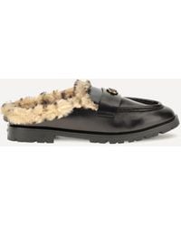 Pinko - Nora Padded Leather Sabots - Lyst