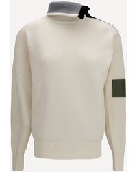 Loewe - High-Neck Wool Sweater - Lyst