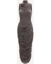 Magda Butrym - Draped High-Neck Midi Dress - Lyst