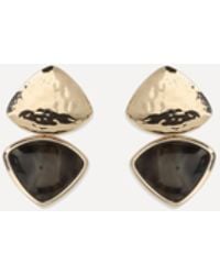 Self-Portrait - Two-Tone Speckled Enamel Earrings - Lyst