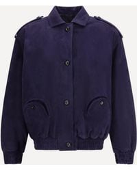 Blazé Milano - Viva Charlie Suede Bomber Jacket - Lyst
