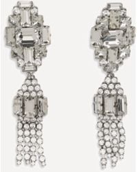 Alessandra Rich - Colored Crystal Drop Earrings - Lyst